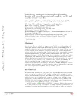 LoAdaBoost: loss-based AdaBoost federated machine learning with reduced
  computational complexity on IID and non-IID intensive care data