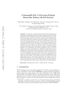 CubemapSLAM: A Piecewise-Pinhole Monocular Fisheye SLAM System