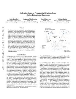 Inferring Concept Prerequisite Relations from Online Educational
  Resources