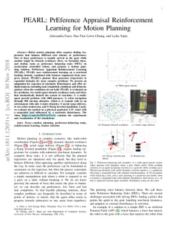PEARL: PrEference Appraisal Reinforcement Learning for Motion Planning