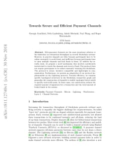 Towards Secure and Efficient Payment Channels