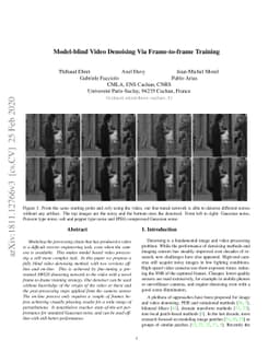 Model-blind Video Denoising Via Frame-to-frame Training