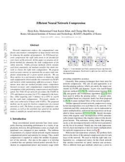 Efficient Neural Network Compression