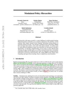 Modulated Policy Hierarchies