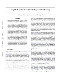 Graph Node-Feature Convolution for Representation Learning