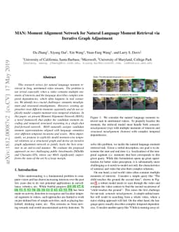 MAN: Moment Alignment Network for Natural Language Moment Retrieval via
  Iterative Graph Adjustment