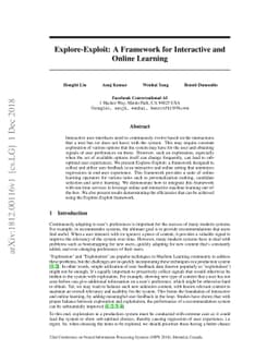 Explore-Exploit: A Framework for Interactive and Online Learning
