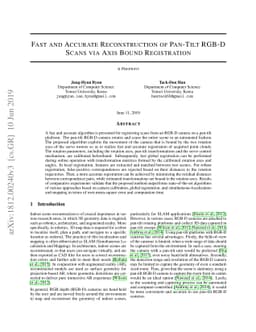 Fast and Accurate Reconstruction of Pan-Tilt RGB-D Scans via Axis Bound
  Registration