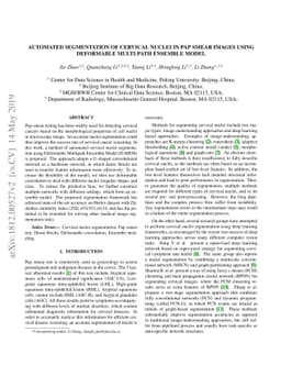 Automated Segmentation of Cervical Nuclei in Pap Smear Images using
  Deformable Multi-path Ensemble Model