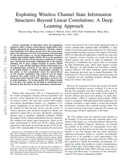 Exploiting Wireless Channel State Information Structures Beyond Linear
  Correlations: A Deep Learning Approach