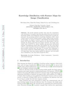 Knowledge Distillation with Feature Maps for Image Classification