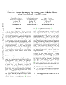 Nesti-Net: Normal Estimation for Unstructured 3D Point Clouds using
  Convolutional Neural Networks