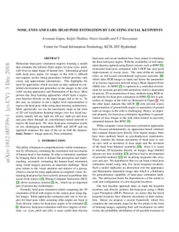 Nose, eyes and ears: Head pose estimation by locating facial keypoints