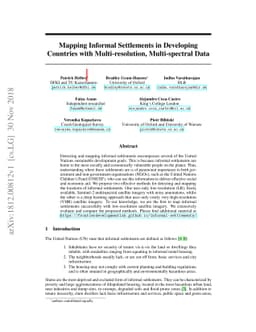 Mapping Informal Settlements in Developing Countries with
  Multi-resolution, Multi-spectral Data