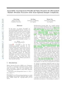 AsyncQVI: Asynchronous-Parallel Q-Value Iteration for Discounted Markov
  Decision Processes with Near-Optimal Sample Complexity