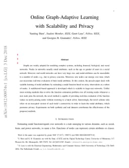 Online Graph-Adaptive Learning with Scalability and Privacy