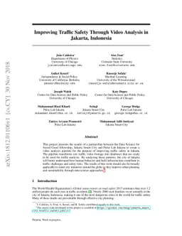 Improving Traffic Safety Through Video Analysis in Jakarta, Indonesia