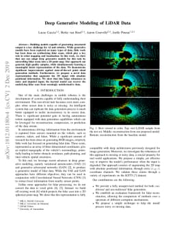 Deep Generative Modeling of LiDAR Data
