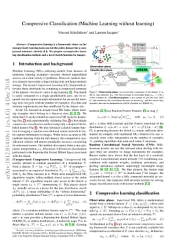 Compressive Classification (Machine Learning without learning)