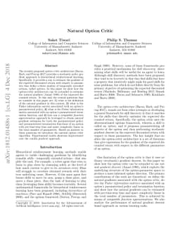 Natural Option Critic