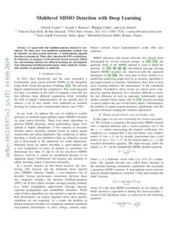 Multilevel MIMO Detection with Deep Learning