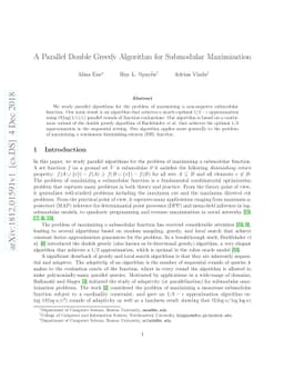 A Parallel Double Greedy Algorithm for Submodular Maximization