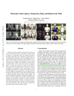 Monocular Total Capture: Posing Face, Body, and Hands in the Wild