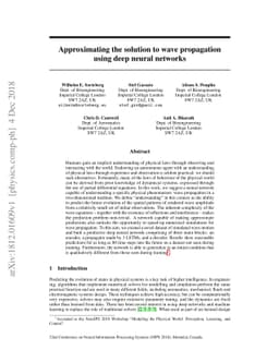 Approximating the solution to wave propagation using deep neural
  networks