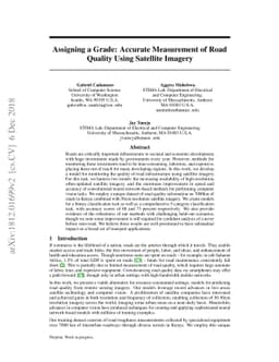 Assigning a Grade: Accurate Measurement of Road Quality Using Satellite
  Imagery