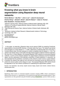 Knowing what you know in brain segmentation using Bayesian deep neural
  networks