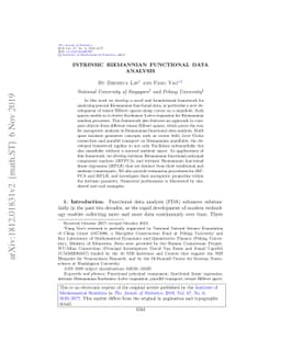 Intrinsic Riemannian Functional Data Analysis