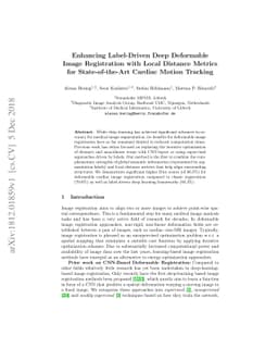 Enhancing Label-Driven Deep Deformable Image Registration with Local
  Distance Metrics for State-of-the-Art Cardiac Motion Tracking