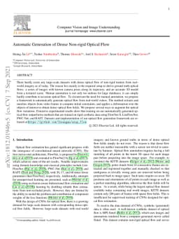 Automatic Generation of Dense Non-rigid Optical Flow