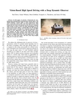 Vision-Based High Speed Driving with a Deep Dynamic Observer
