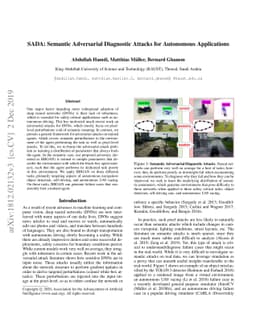 SADA: Semantic Adversarial Diagnostic Attacks for Autonomous
  Applications