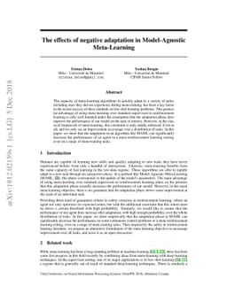 The effects of negative adaptation in Model-Agnostic Meta-Learning