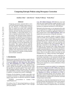 Composing Entropic Policies using Divergence Correction