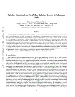 Pathology Extraction from Chest X-Ray Radiology Reports: A Performance
  Study