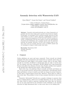 Anomaly detection with Wasserstein GAN