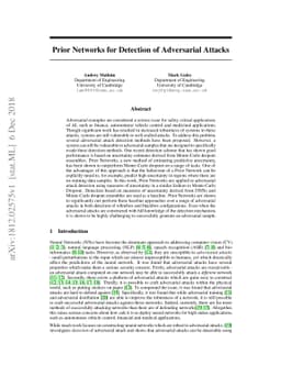 Prior Networks for Detection of Adversarial Attacks
