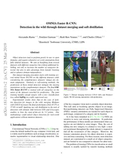 OMNIA Faster R-CNN: Detection in the wild through dataset merging and
  soft distillation