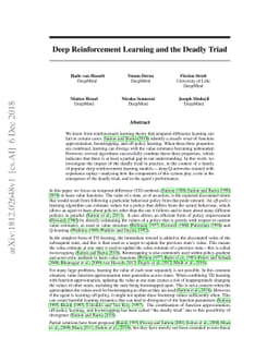 Deep Reinforcement Learning and the Deadly Triad