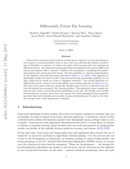 Differentially Private Fair Learning