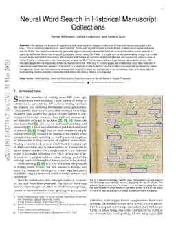 Neural Word Search in Historical Manuscript Collections