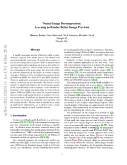 Neural Image Decompression: Learning to Render Better Image Previews
