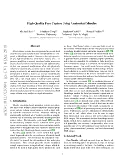 High-Quality Face Capture Using Anatomical Muscles