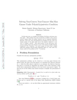 Solving Non-Convex Non-Concave Min-Max Games Under Polyak-Łojasiewicz
  Condition