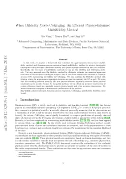 When Bifidelity Meets CoKriging: An Efficient Physics-Informed
  Multifidelity Method