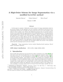 A High-Order Scheme for Image Segmentation via a modified Level-Set
  method