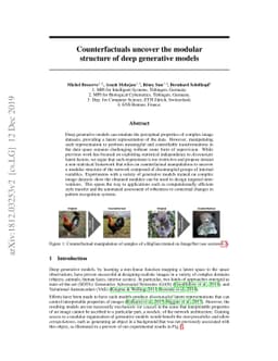 Counterfactuals uncover the modular structure of deep generative models